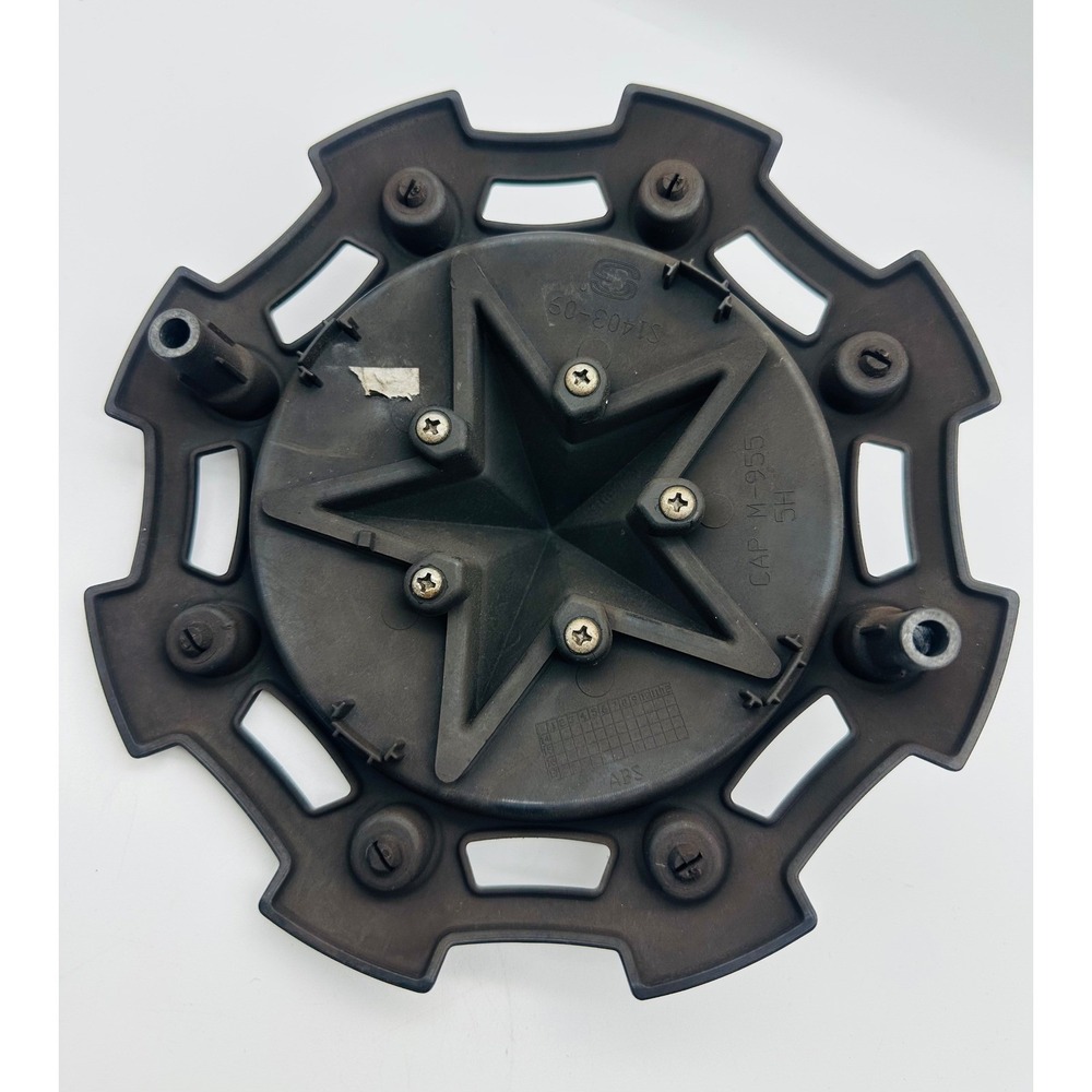 XD Series Rockstar Matte Black Wheel Center Caps Set of 4 CAP-M-955 S1403-09 - Picture 4 of 10